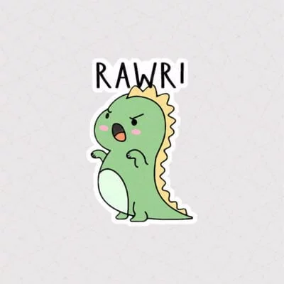 استیکر دایناسور عصبانی RAWRI