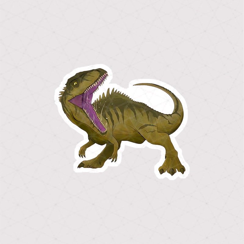9101 Asli Dinosaur استیکر دایناسور استیکر دایناسور گیگانتوسوروس