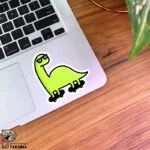 استیکر دایناسور اسکیت سوار عینکی