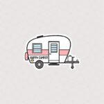 استیکر کمپر Happy Camper