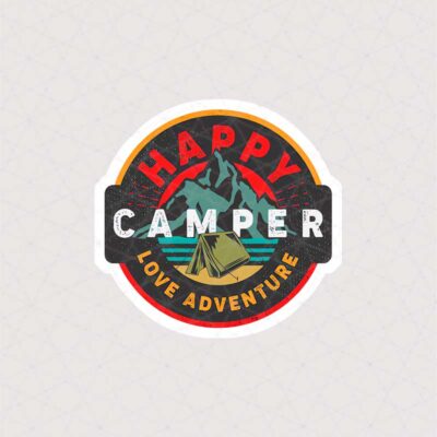 استیکر Happy Camper Love Adventure
