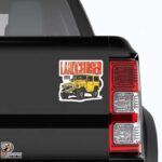 استیکر تویوتا لندکروز زرد