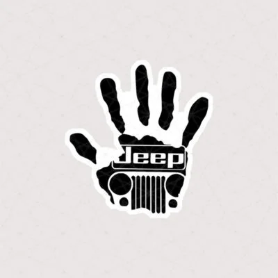 استیکر jeep طرح کف دست