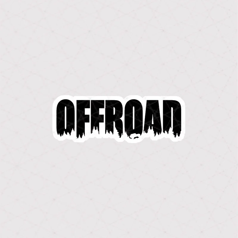 استیکر متن OffRoad طرح جنگل به رنگ سیاه