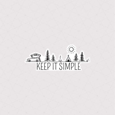 استیکر keep it simple به معنی ساده نگهش دار طرح طبیعت