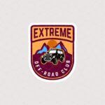 استیکر باشگاه آفرود EXTREME OFF-ROAD CLUB طرح گرافیکی