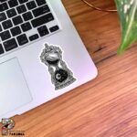 استیکر ساعت شنی با ماه و ستاره