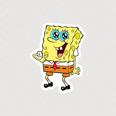 استیکر SpongeBob شاد و خندان