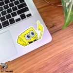 استیکر کارتونی باب اسفنجی طرح فاک