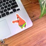 استیکر پاتریک در حال فریاد با چهره عصبانی