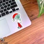 استیکر اختاپوس ناراحت با لباس بابا نويل