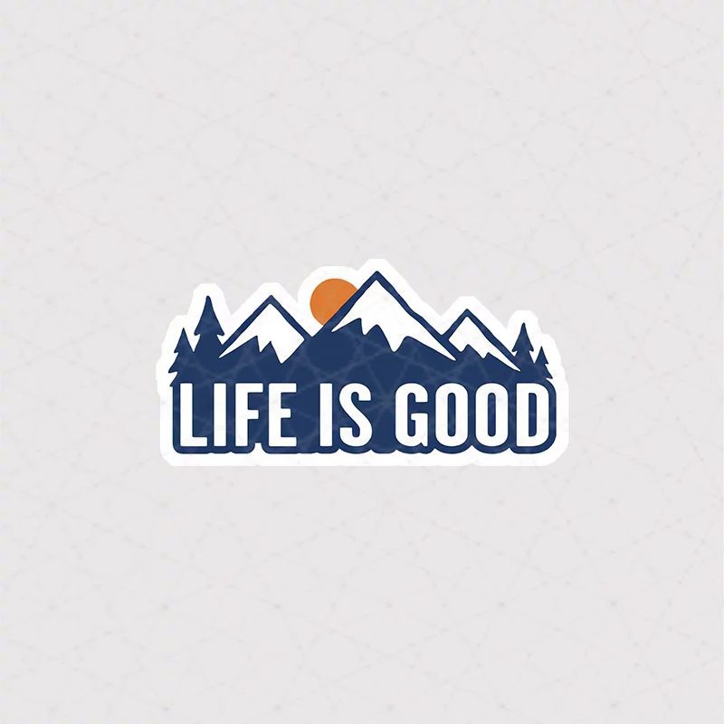 استیکر Life Is Good طرح کوه و درخت