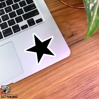 استیکر ستاره پنج پر مشکی
