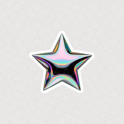 استیکر ستاره طرح هولوگرامی