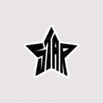 استیکر ستاره مشکی طرح Star