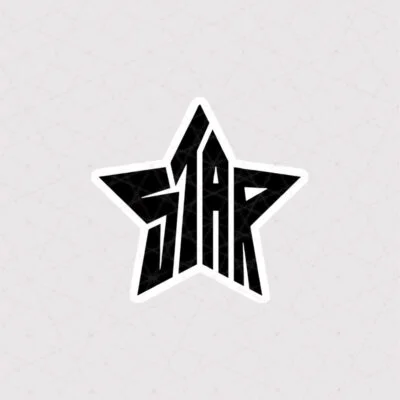 استیکر ستاره مشکی طرح Star