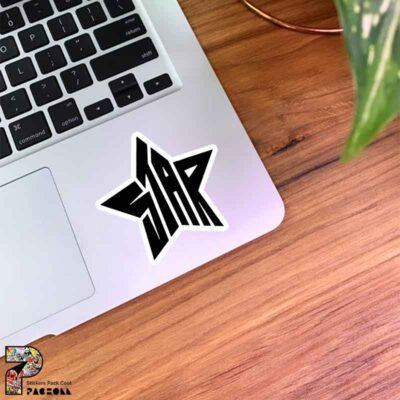 استیکر ستاره مشکی طرح Star