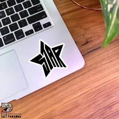 استیکر ستاره مشکی طرح Star