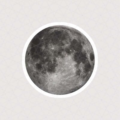 استیکر ماه کامل در تاریکی شب