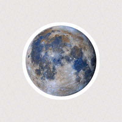 استیکر ماه کامل با جزئیات دقیق