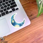 استیکر حلال ماه طرح نقاشي ونگوگ