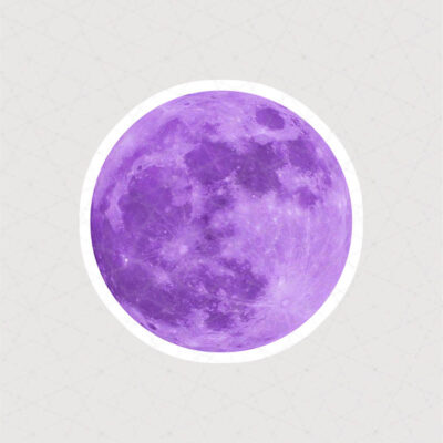 استیکر ماه به رنگ بنفش