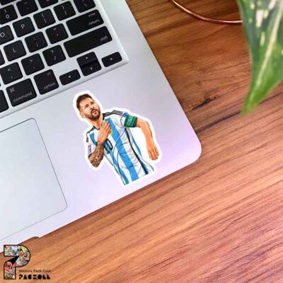 استیکر کاپیتان مسی با لباس آرژانتین طرح گرافیکی