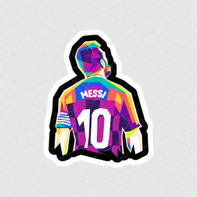 استیکر نقاشی رنگی Messi