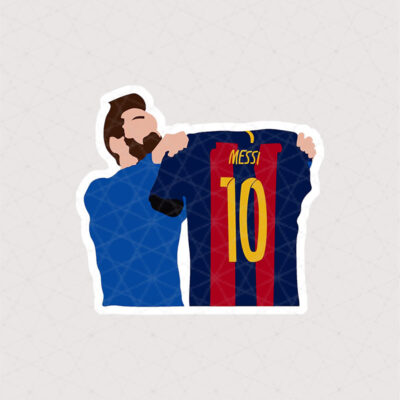 استیکر دیجیتال آرت مسی و شماره 10 بارسلونا