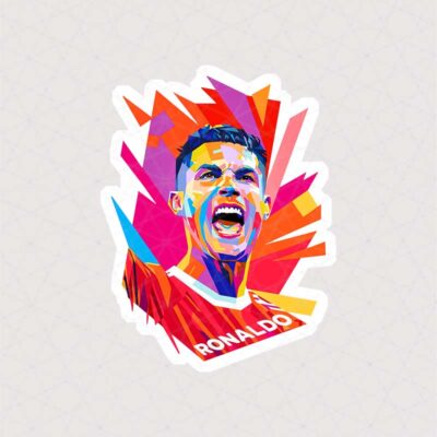 استیکر Cristiano Ronaldo نقاشی رنگی