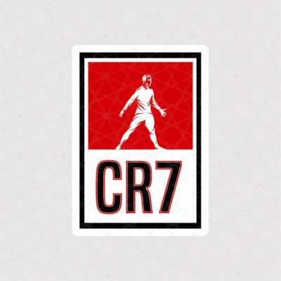 استیکر لوگو CR7 قرمز
