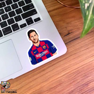 استیکر مسی در تیم بارسلونا طرح نقاشی