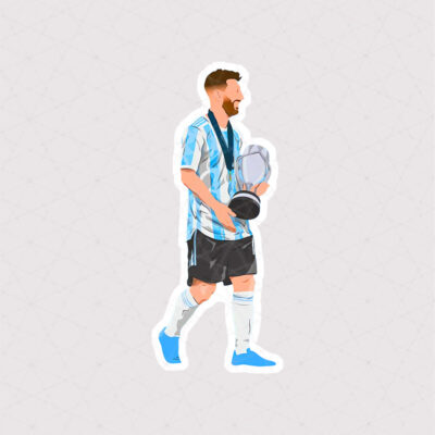 برچسب مسی و قهرمانی آرژانتین طرح گرافیکی