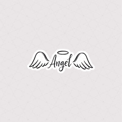 استیکر بال های فرشته همراه با متن Angel