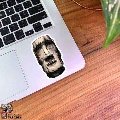 استیکر مجسمه موآی از رو به رو