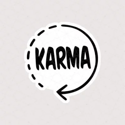 استیکر karma طرح دایره و پیکان