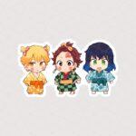 استیکر 3 شخصیت انیمه Demon Slayer