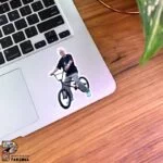 استیکر عمو حسن سوار بر دوچرخه