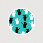 استیکر آفتابه طرح دایره ای