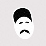 استیکر گرافیکی ستارخان (سیبیل و کلاه )