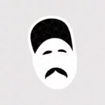 استیکر گرافیکی ستارخان (سیبیل و کلاه )