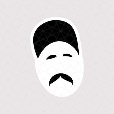 استیکر گرافیکی ستارخان (سیبیل و کلاه )