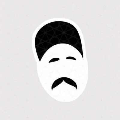 استیکر گرافیکی ستارخان (سیبیل و کلاه )