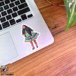 استیکر زن ناصر الدین شاه طرح دافولی