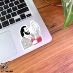 استیکر نقاشی شهرام شب پره گیتار به دست