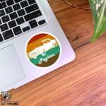 استیکر پیکان طرح دایره رنگی