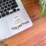 استیکر آرامگاه کوروش کبیر همراه با متن Persian Pride