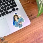 استیکر زن قاجاری همراه با ایفون
