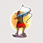 استیکر آرش کمانگیر طرح موشک