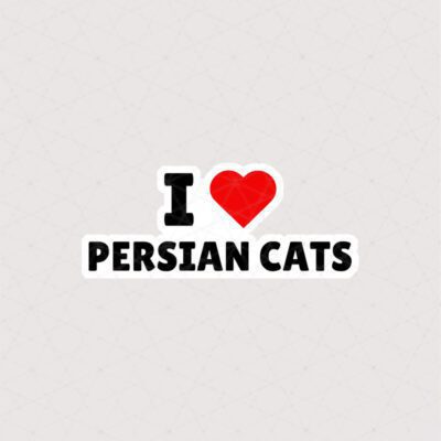 استیکر متن I LOVE PERSIAN CATS